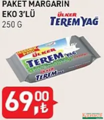 TEREMYAĞ PAKET MARGARİN EKO 3'LÜ 250 G TEREMYAĞ PAKET MARGARİN EKO 3'LÜ 250 G